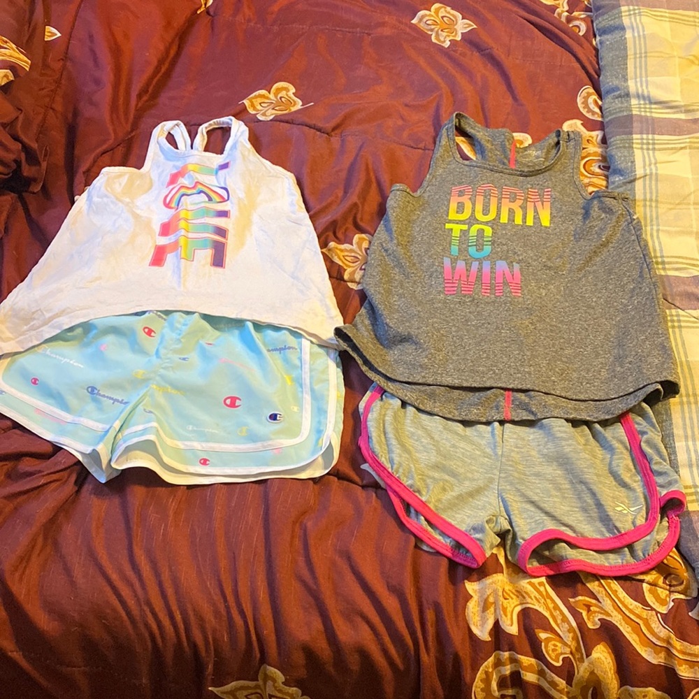 Childrens Place, Champion, Reebok, Danskin Now girls outfits, both for one price